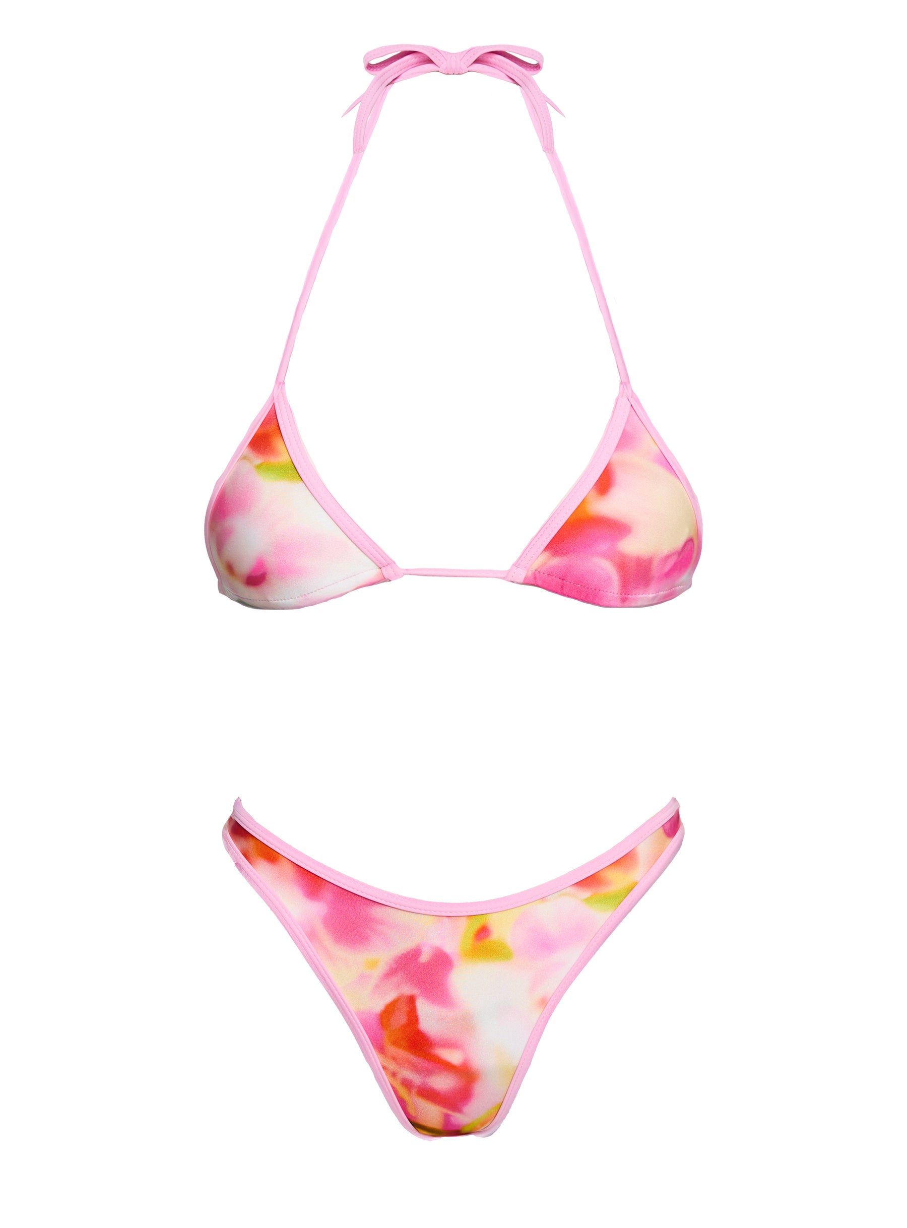 Sandbar Triangle Bikini Top Pink Floral