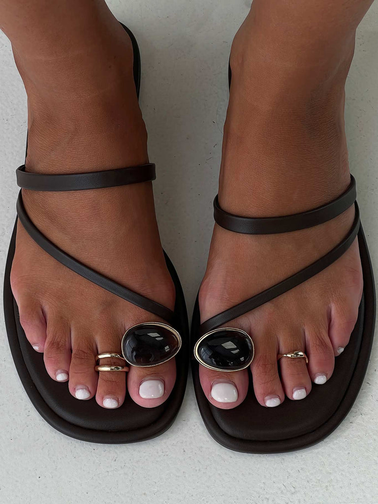 Sunny Days Toe Ring Pack Gold | Princess Polly