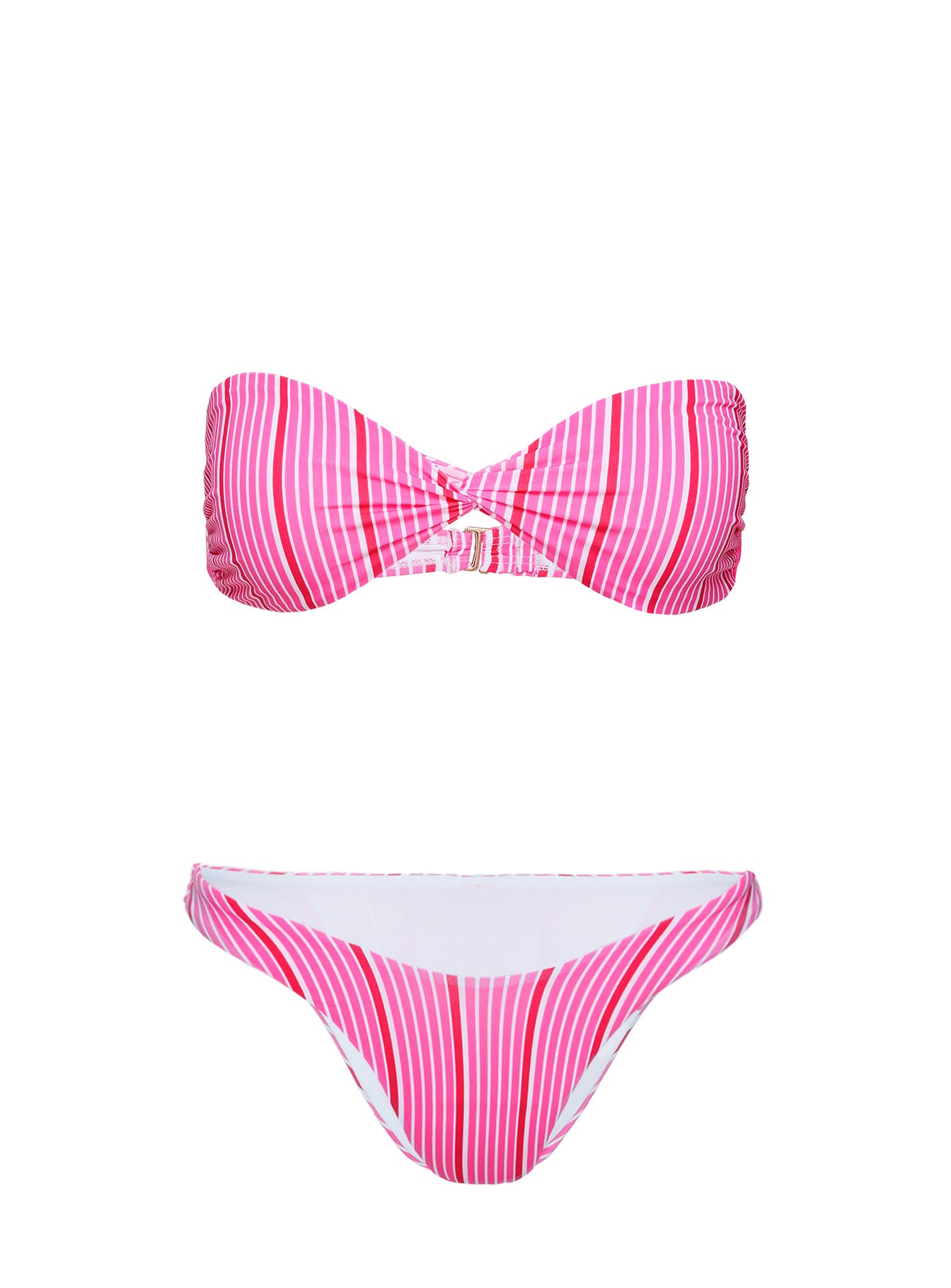 Pink striped bikini bottoms High cut leg, cheeky cut bottoms