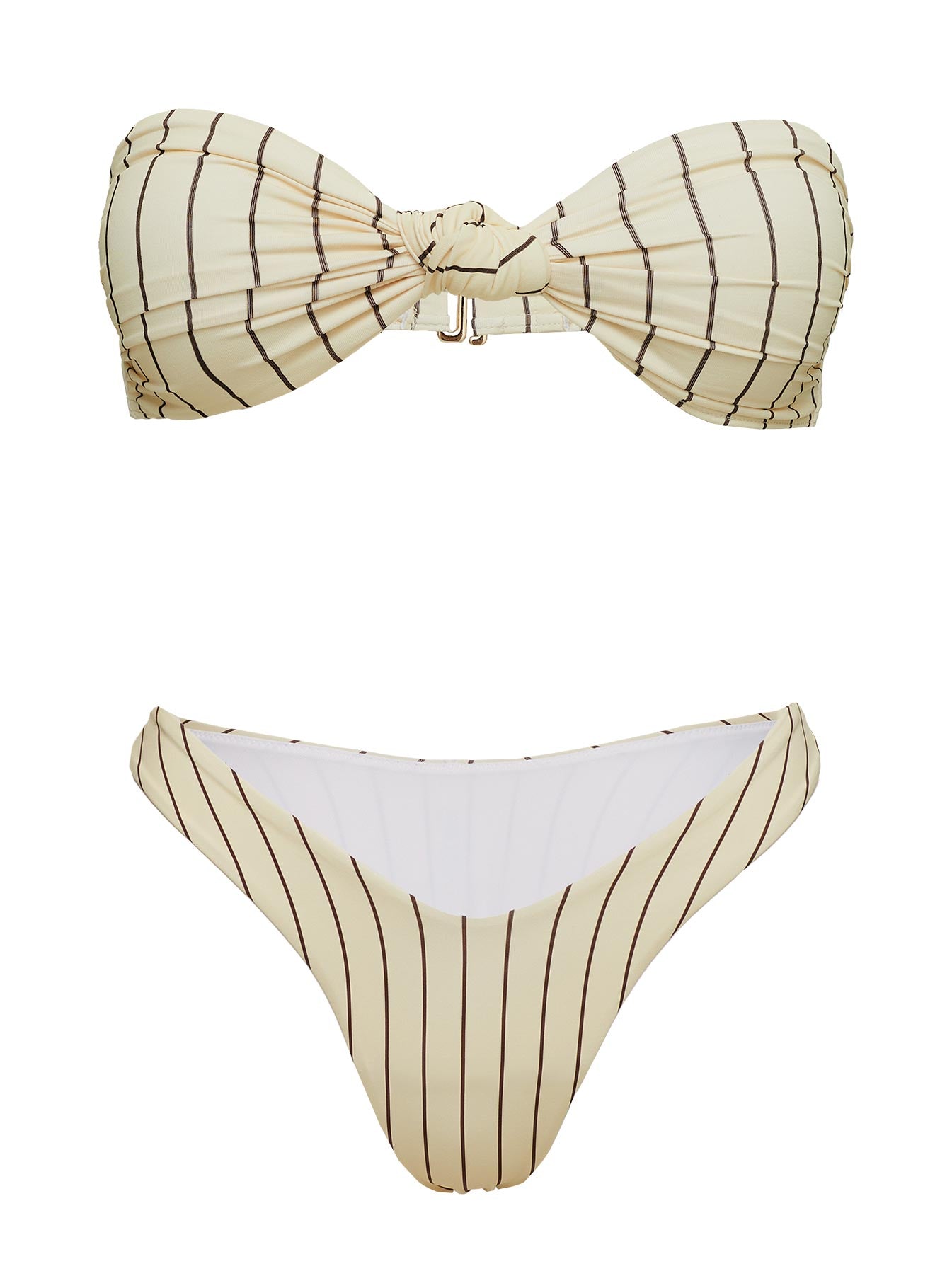 beige bandeau bikini