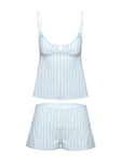 Tenderness Lace Sleep Set Blue / White Stripe