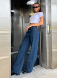 Princess Polly High Rise  Top Model Jeans Dark Denim