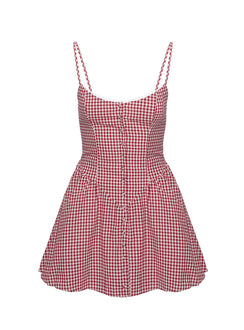 Toulouse Mini Dress | Red Gingham | Womens | Princess Polly Toulouse Mini Dress | Red Gingham | Womens | Princess Polly