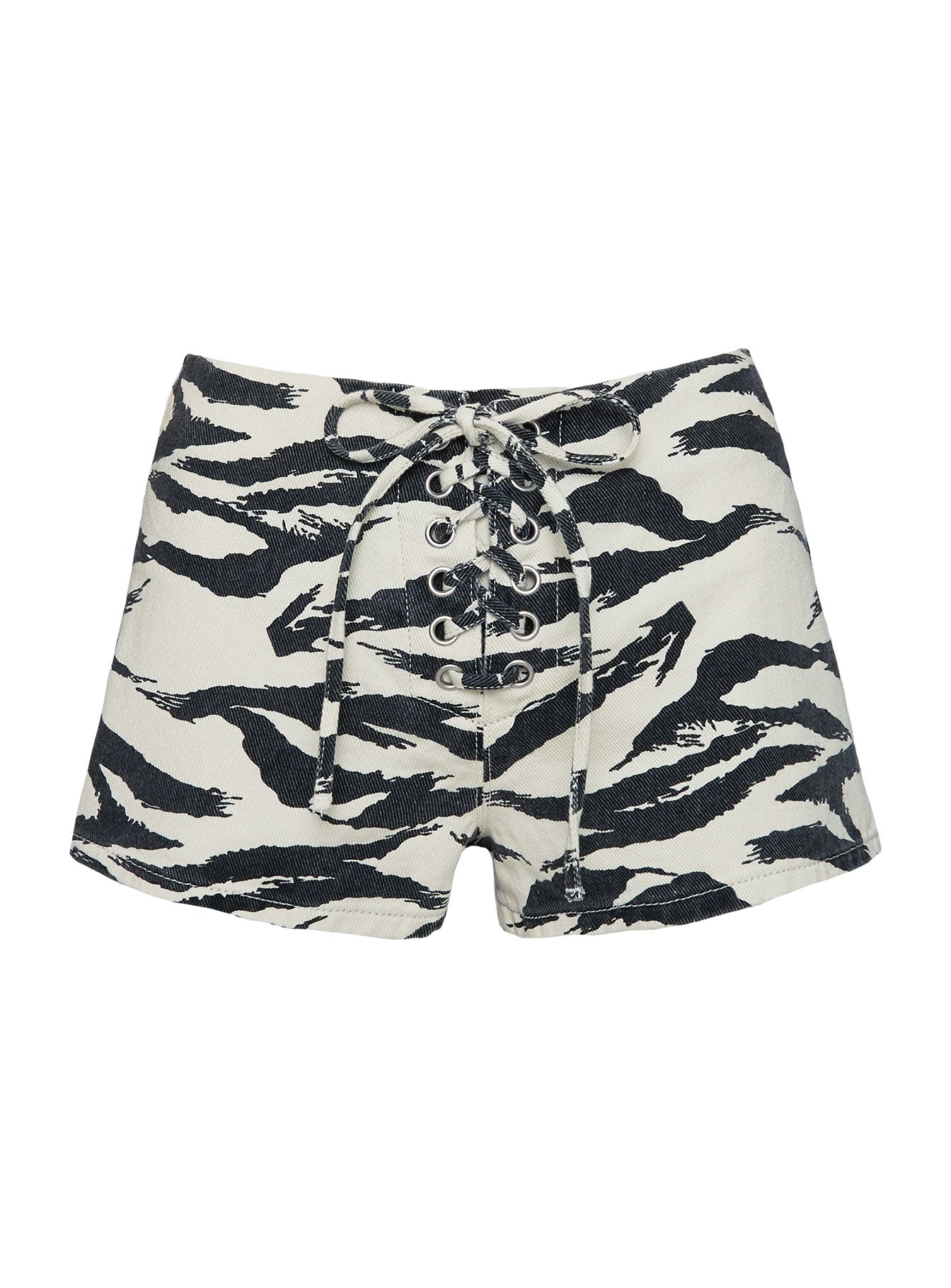 product Princess Polly Thunderbird Micro Shorts Zebra High Waisted Shorts 