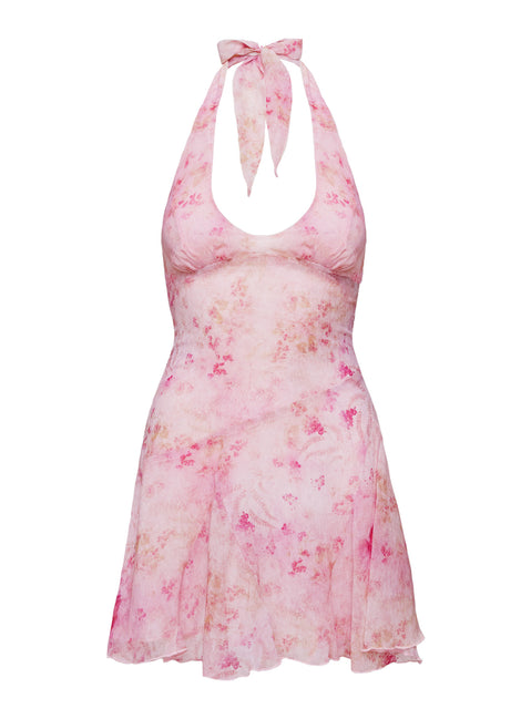 Valorie Halter Mini Dress Pink | Princess Polly Valorie Halter Mini Dress Pink | Princess Polly