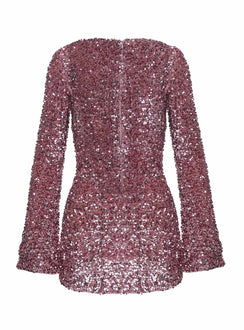 Vinelle Long Sleeve Mini Dress | DUSTY PINK | Womens | Princess Polly Lower Impact Vinelle Long Sleeve Mini Dress | DUSTY PINK | Womens | Princess Polly Lower Impact