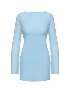 Visualize Long Sleeve Mini Dress | Light Blue | Womens | Princess Polly Visualize Long Sleeve Mini Dress | Light Blue | Womens | Princess Polly