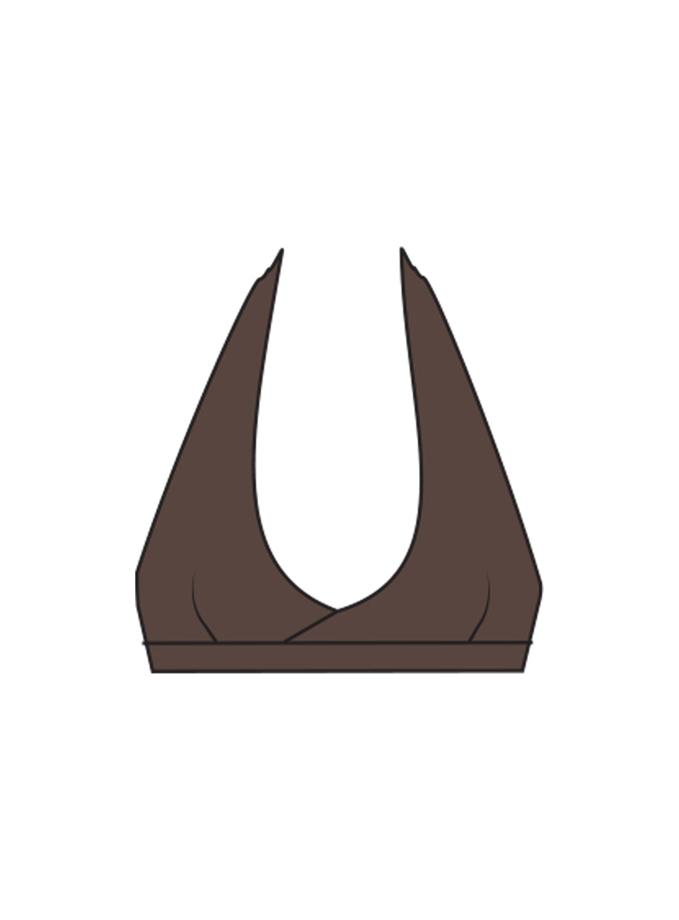 Lock In Active Halter Crop Top Brown