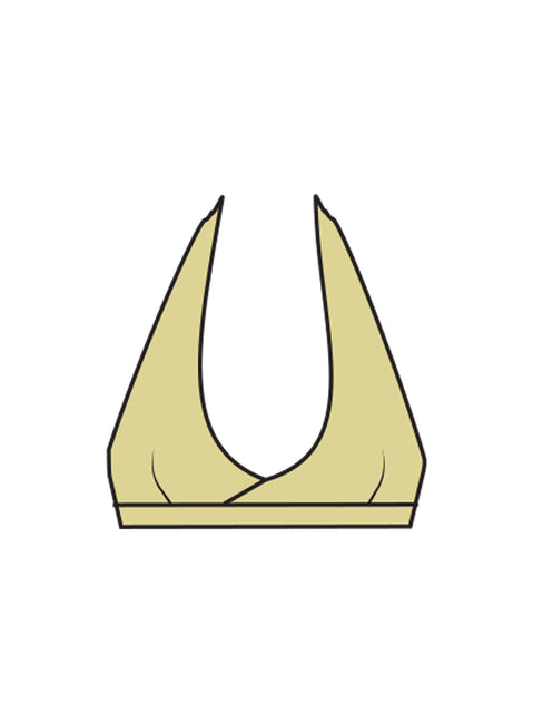 Lock In Active Halter Crop Top Lemongrass