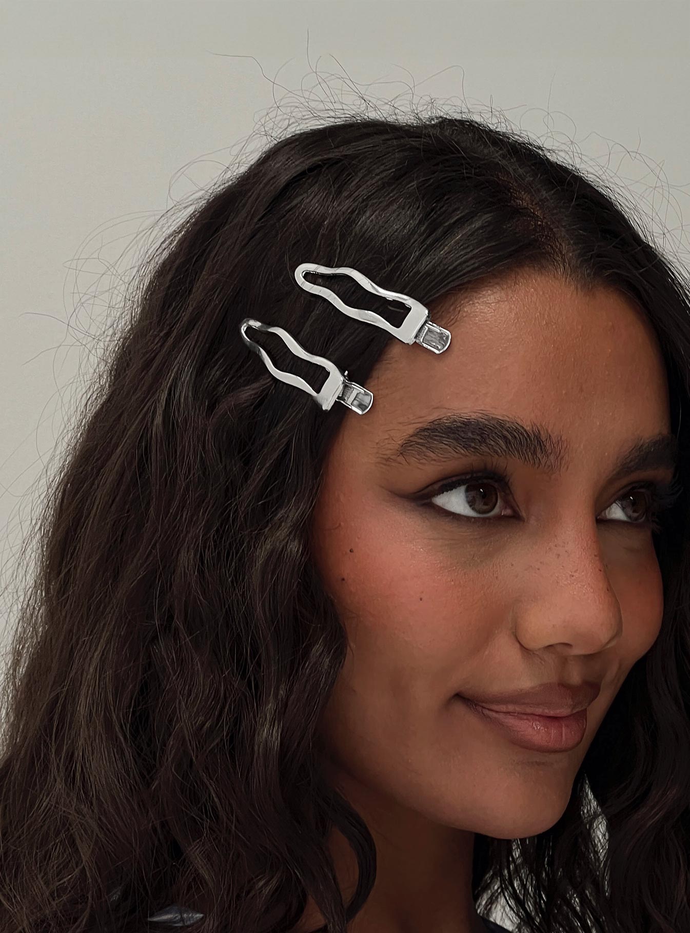 So Divine Hair Clip 2 Pack Silver