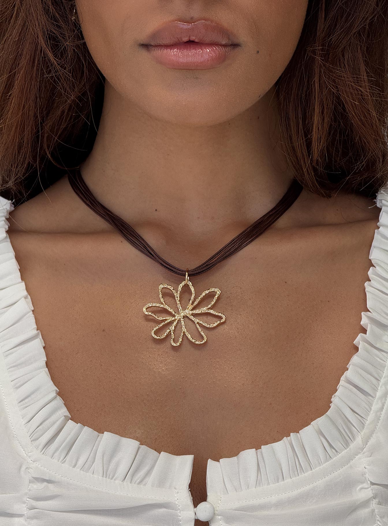 Sylvee Pendant Necklace Brown / Gold