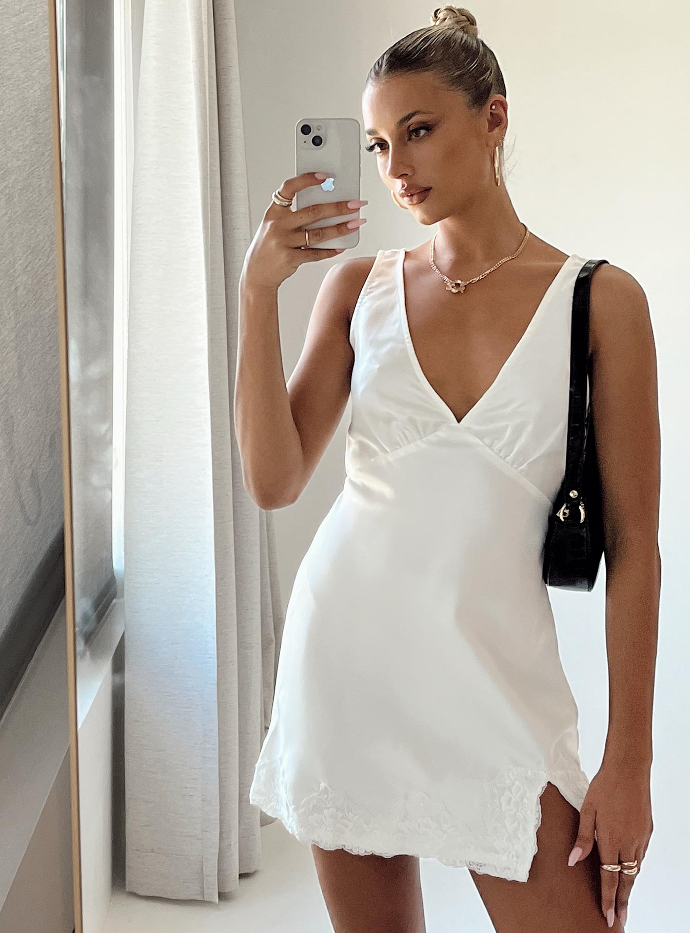 Athenia Mini Dress | White | Womens | Princess Polly Lower Impact Athenia Mini Dress | White | Womens | Princess Polly Lower Impact