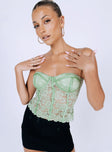 Strapless top Sheer lace material  Padded bust  Inner silicone strip at bust  Zip fastening at back 
