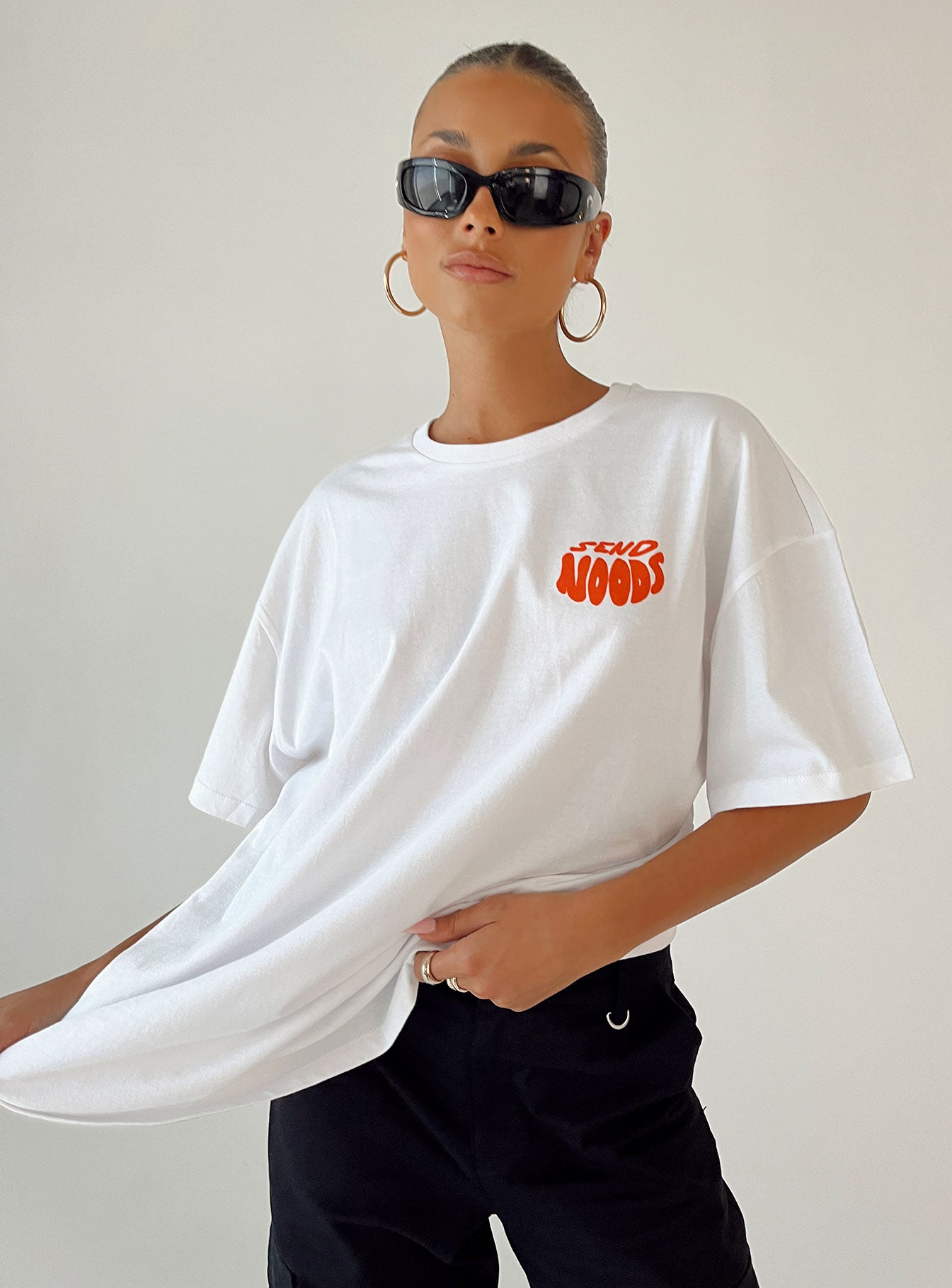 Noods oversized tee white