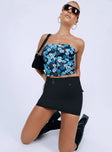 Front view of model wearing  front Coco Mini Skirt Black Princess Polly  Mini Skirts 