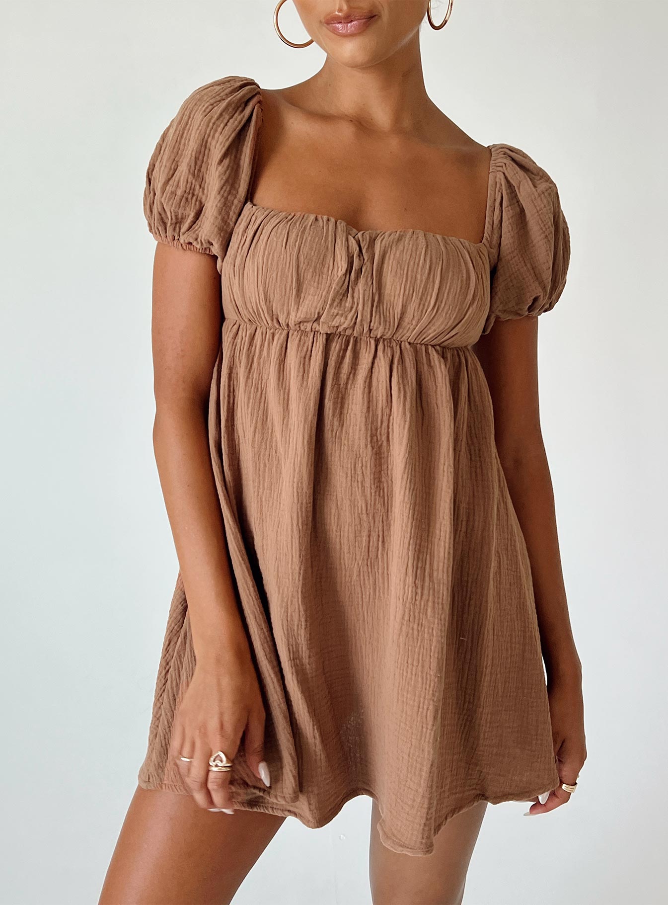 Let's dance mini dress brown