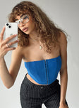 product Princess Polly Sleeveless Square Neck  Angelique Corset Blue