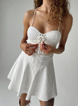 Princess Polly Sweetheart Neckline  Karrie Mini Dress White