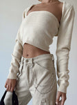 Casey Sweater Set Beige Princess Polly  Cropped 