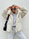 Samira Puffer Jacket Off White
