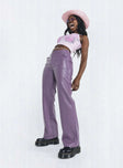 Princess Polly   Ashlea PU Pants Purple