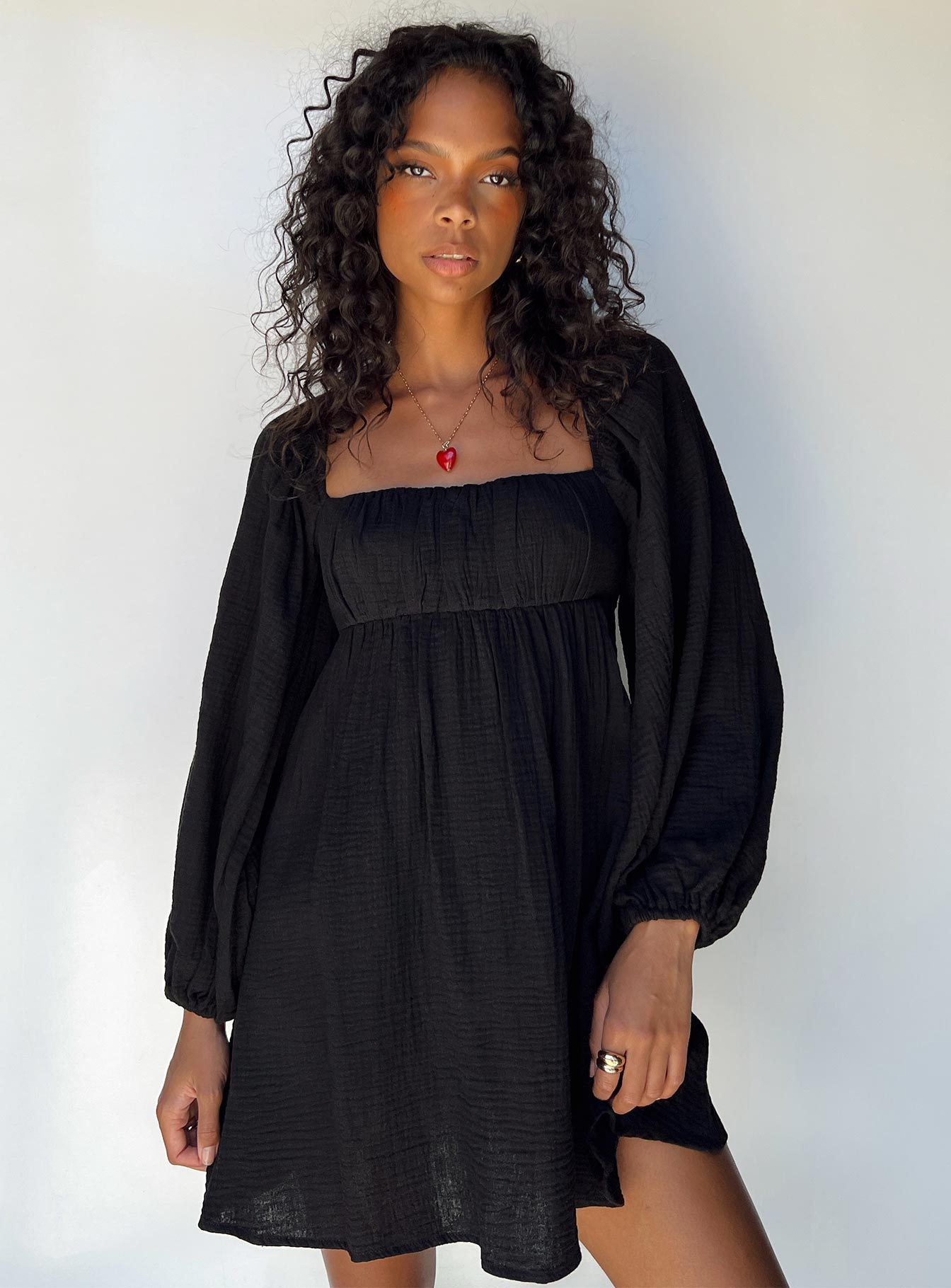 Black dance on sale dress long sleeves