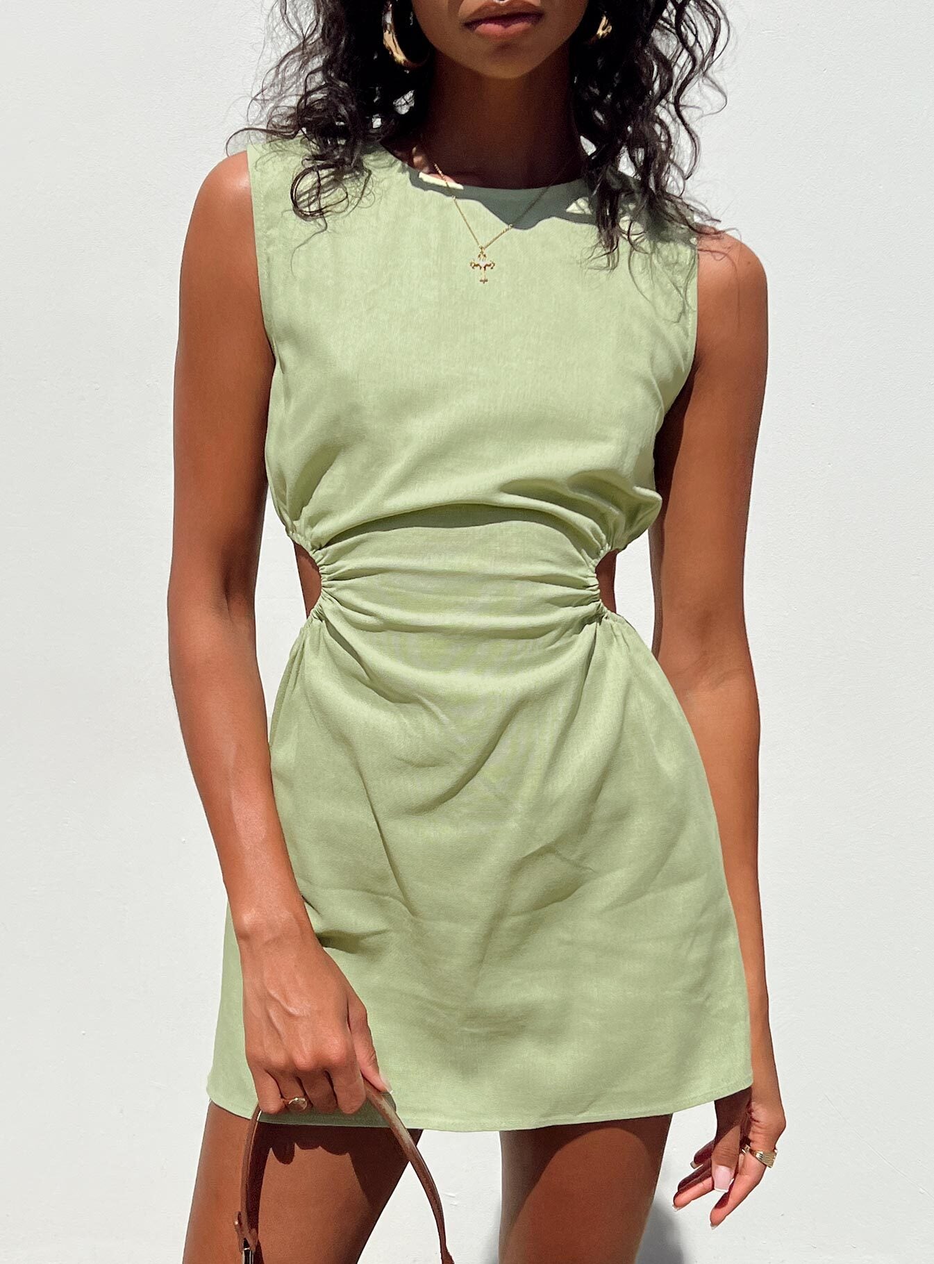 Mayzie mini dress green