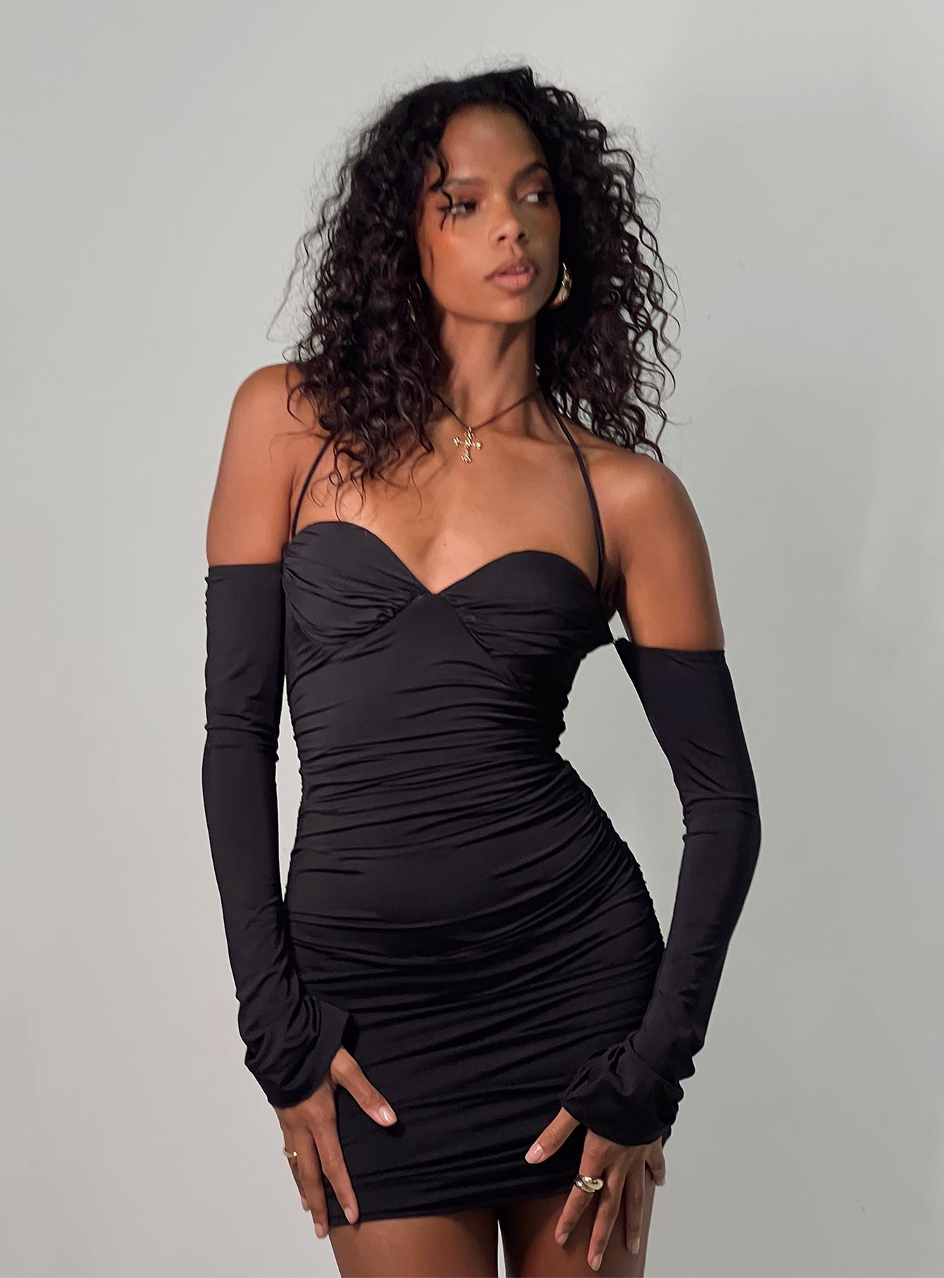 Black sweetheart hot sale mini dress