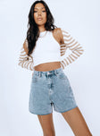 Spencer Mid Wash Denim Shorts Denim