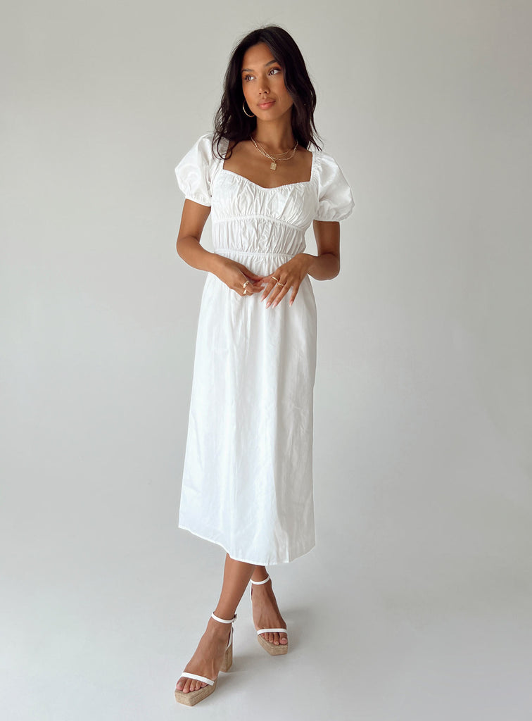 Avianna Midi Dress White