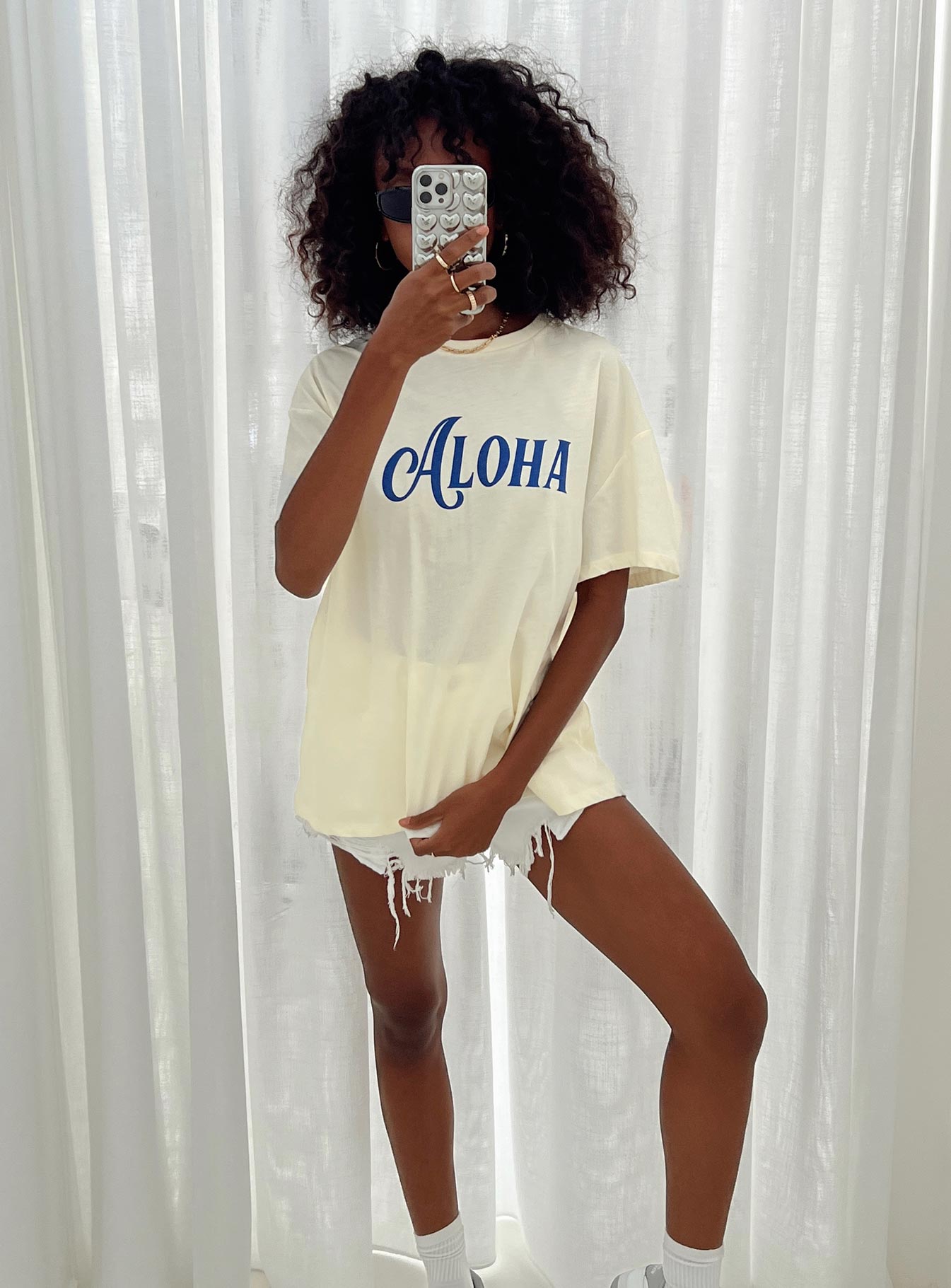 product Princess Polly  Aloha Oversized Tee Ivory
