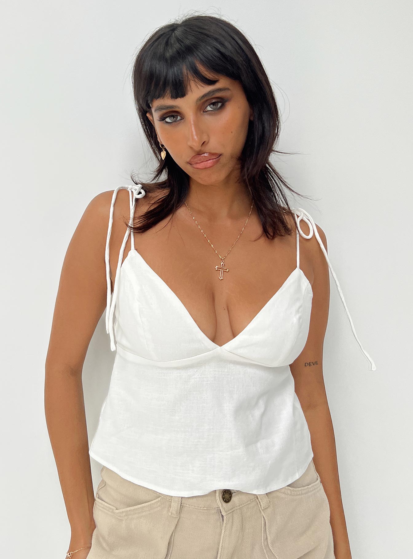 Brearley top white