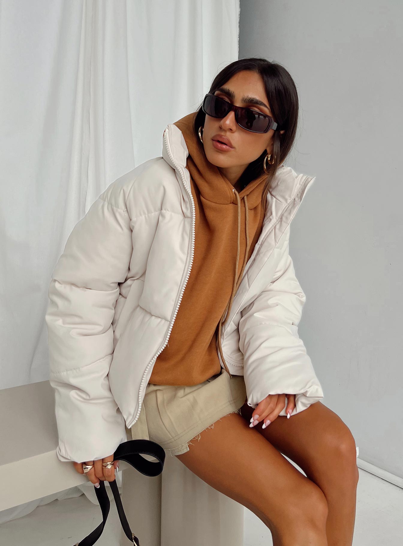 Augie puffer jacket cream