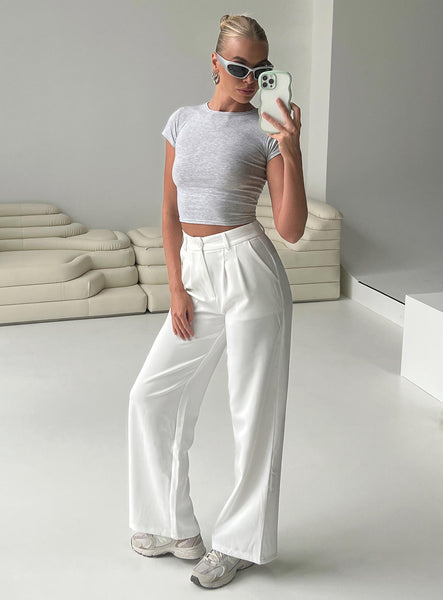 Diane Flare Dress Pants - White - Boutique 23