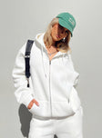 Hoda Zip Up Jacket White Princess Polly  regular 