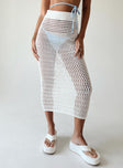Golda Crochet Maxi Skirt White Princess Polly  Midi 