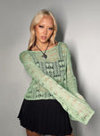 Asher Cropped Sweater Sage Princess Polly  long 