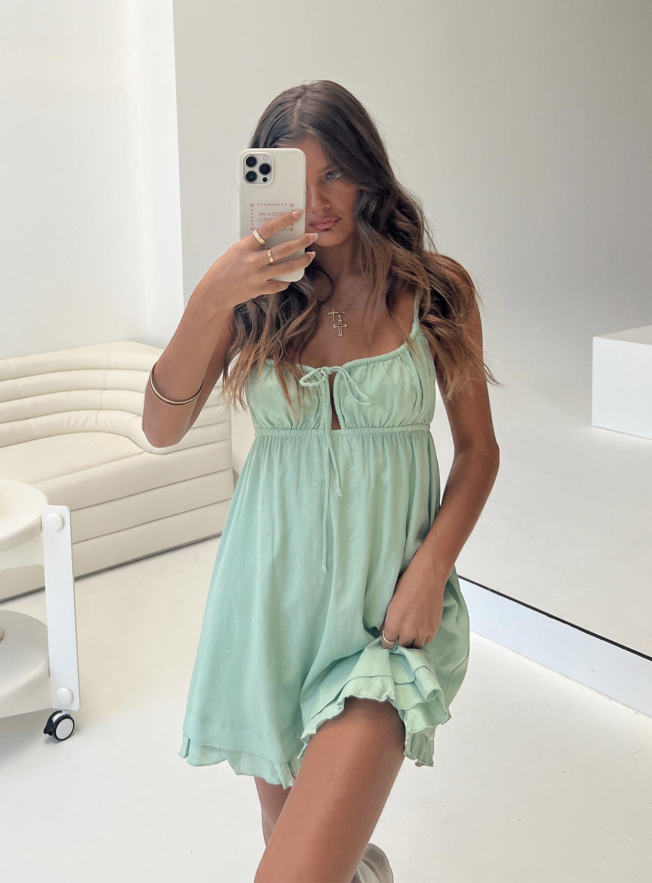 empress of love dress princess polly Empress of Love Mini Dress Embroidery | White | Womens