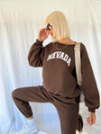 Nevada Sweatshirt Brown Princess Polly  regular 