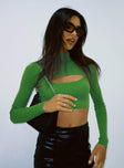 Akira Knit Cardy Set Green