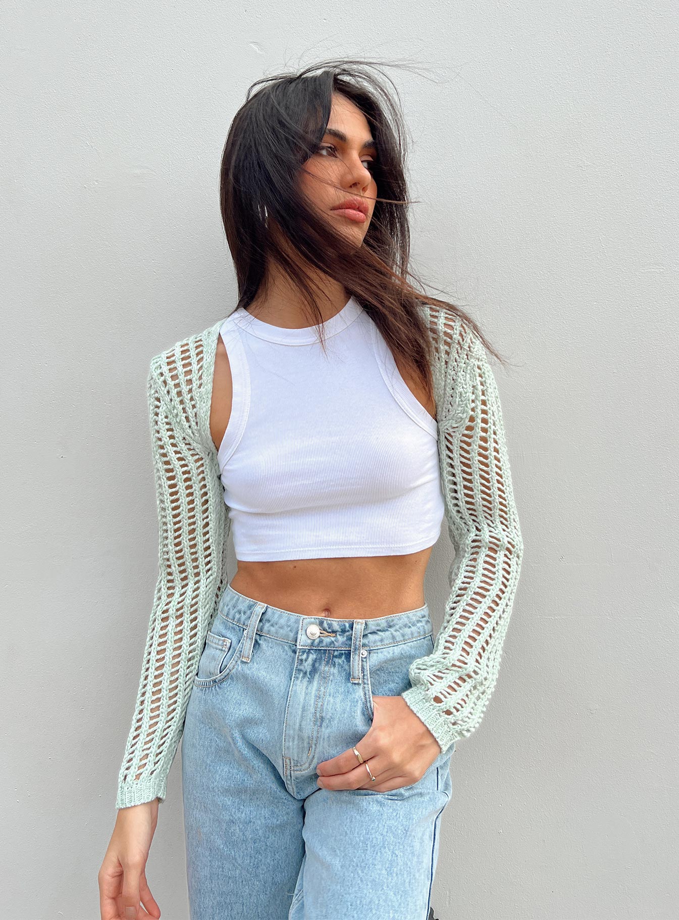 Rosanna Bolero Sage Princess Polly  Cropped 