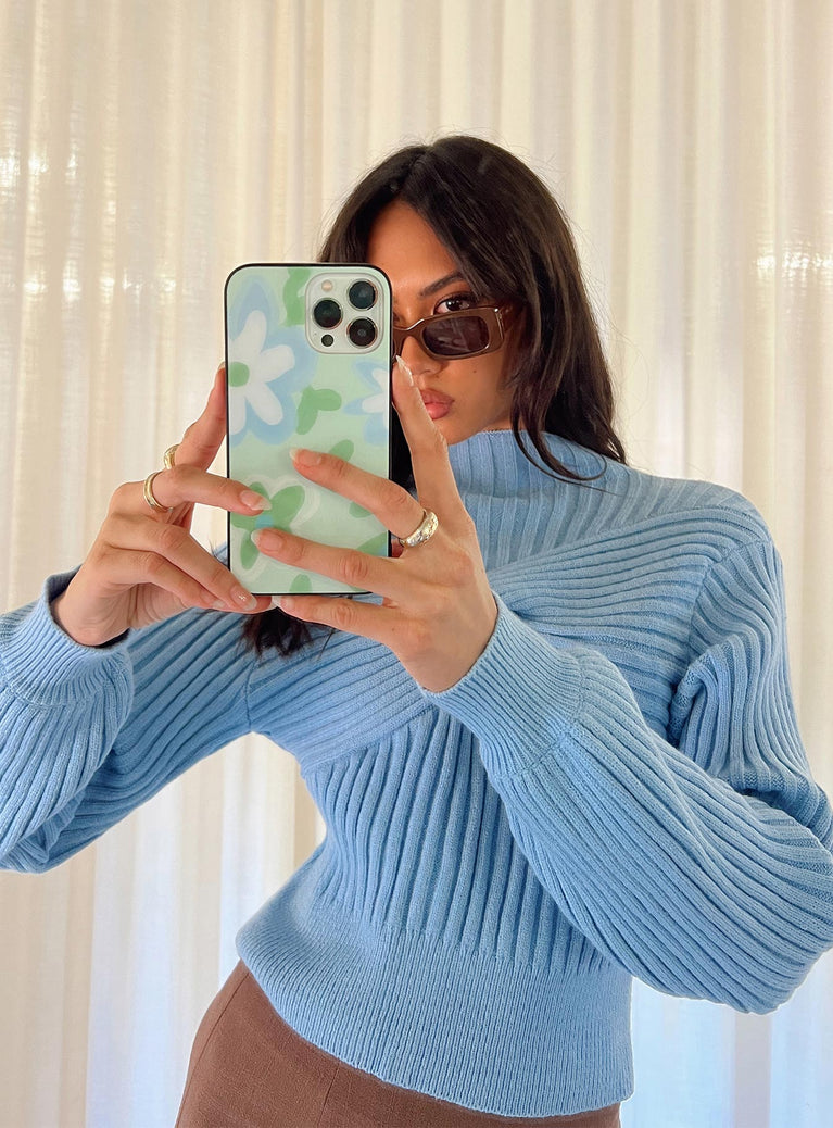 Cardoc Sweater Blue Princess Polly  Cropped 