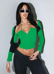 Long sleeve top Ribbed material Square neckline Adjustable cut-out at front with tie fastening Good stretch Lined bust
