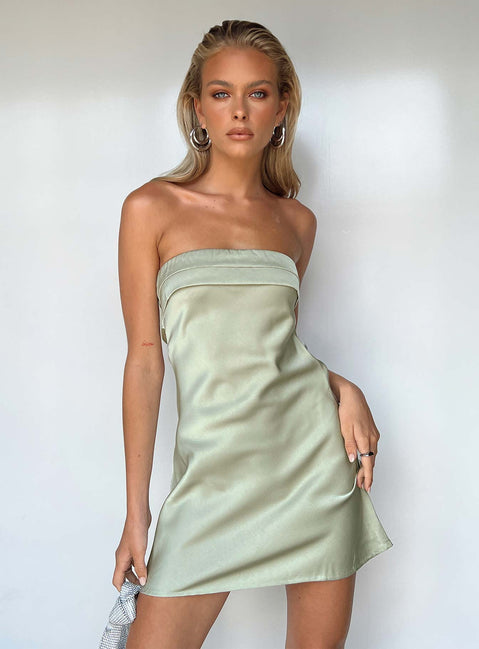 Phillipa Mini Dress Sage | Princess Polly Phillipa Mini Dress Sage | Princess Polly