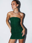 product Princess Polly Asymmetric Neckline  Cinder Mini Dress Green