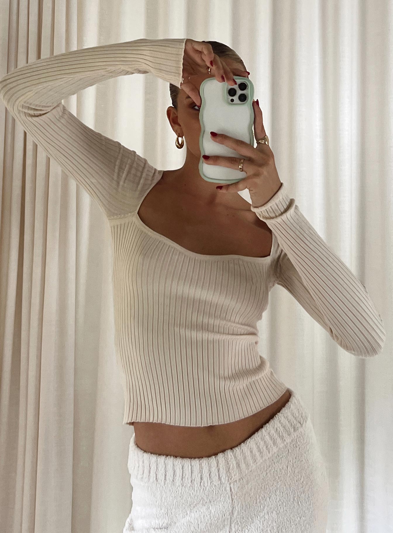 Mavins long sleeve top beige