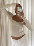 Long sleeve top Ribbed knit material Sweetheart neckline  Good Stretch Unlined 