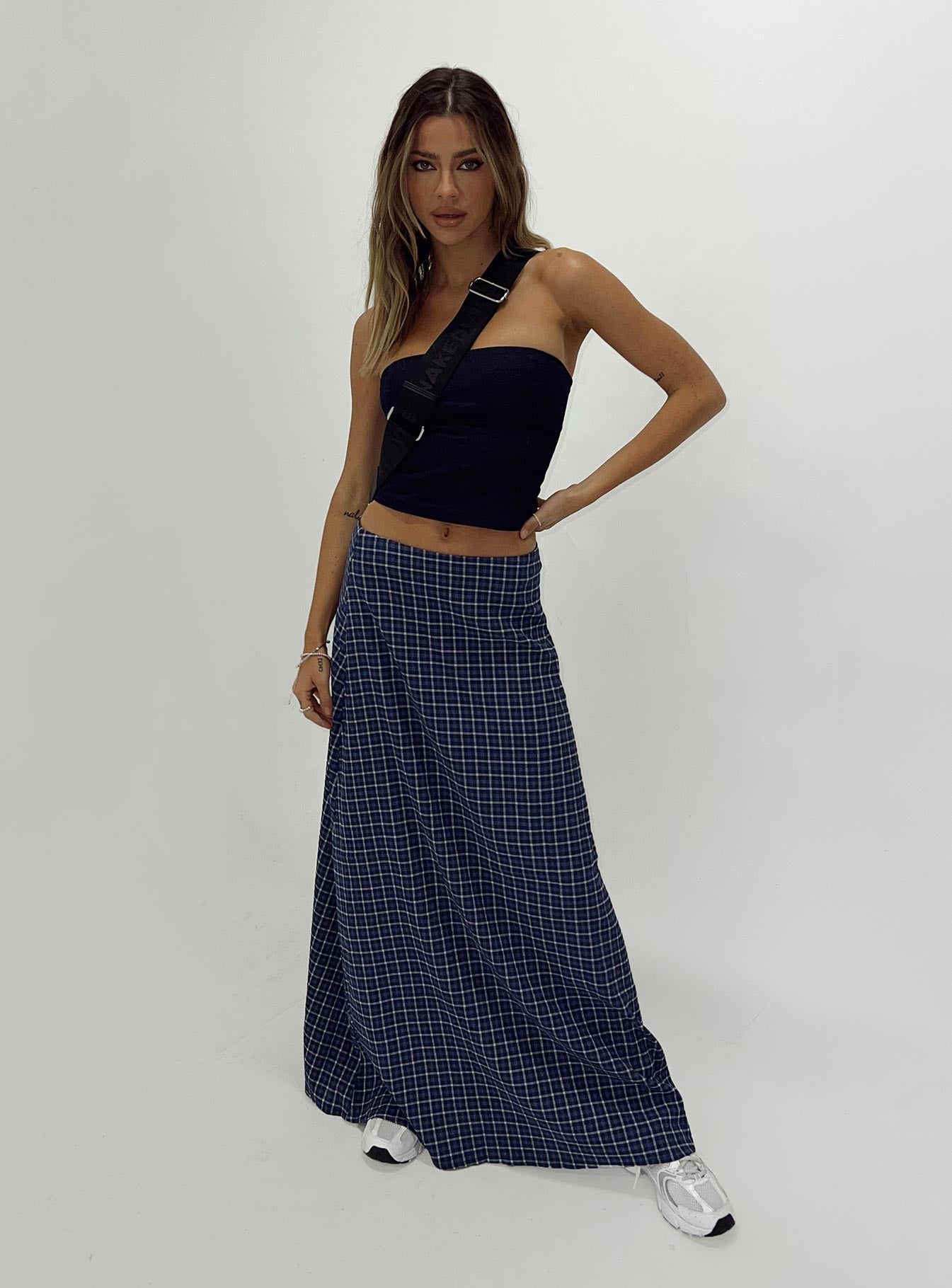 Plaid maxi skirt outlet 00