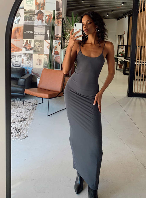 Knox Maxi Dress Slate | Princess Polly Knox Maxi Dress Slate | Princess Polly