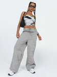 Princess Polly   Austin Parachute Pants Grey